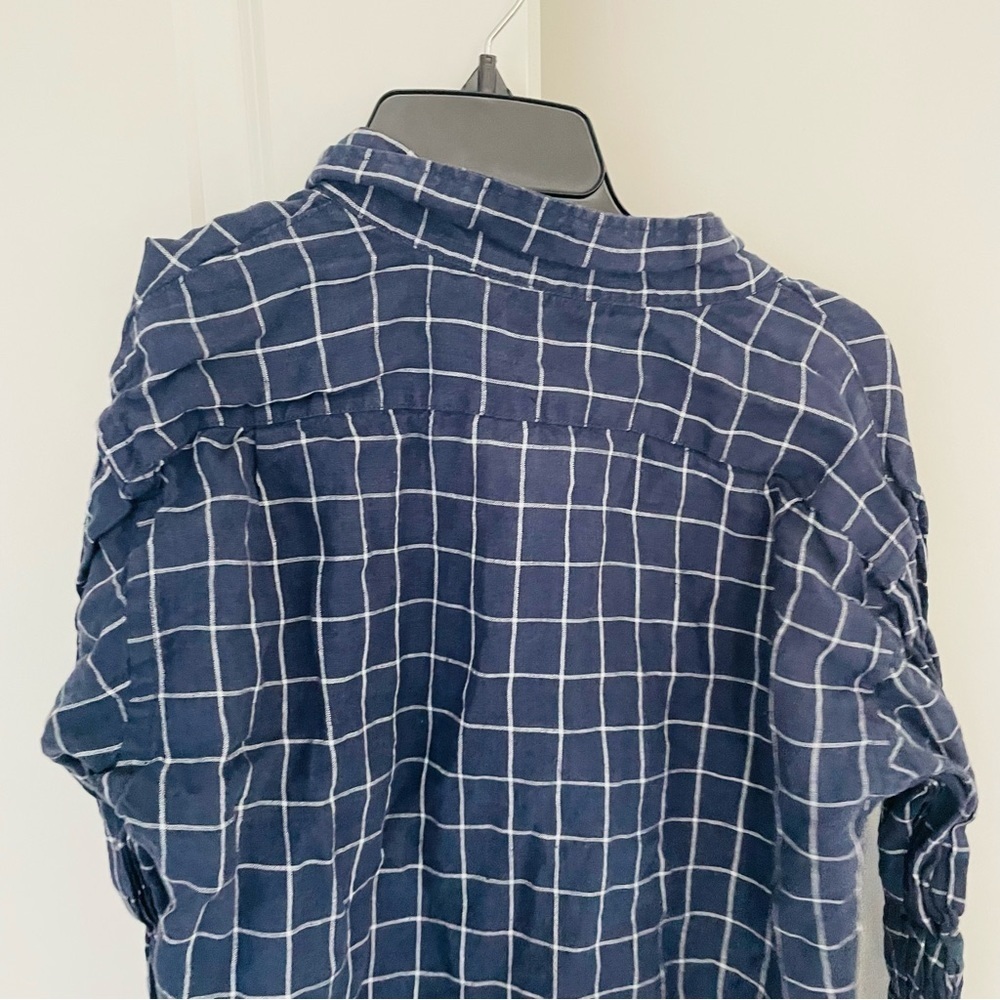 Uniqlo Blue White Plaid Button Down Shirt Size M - Picture 12 of 14